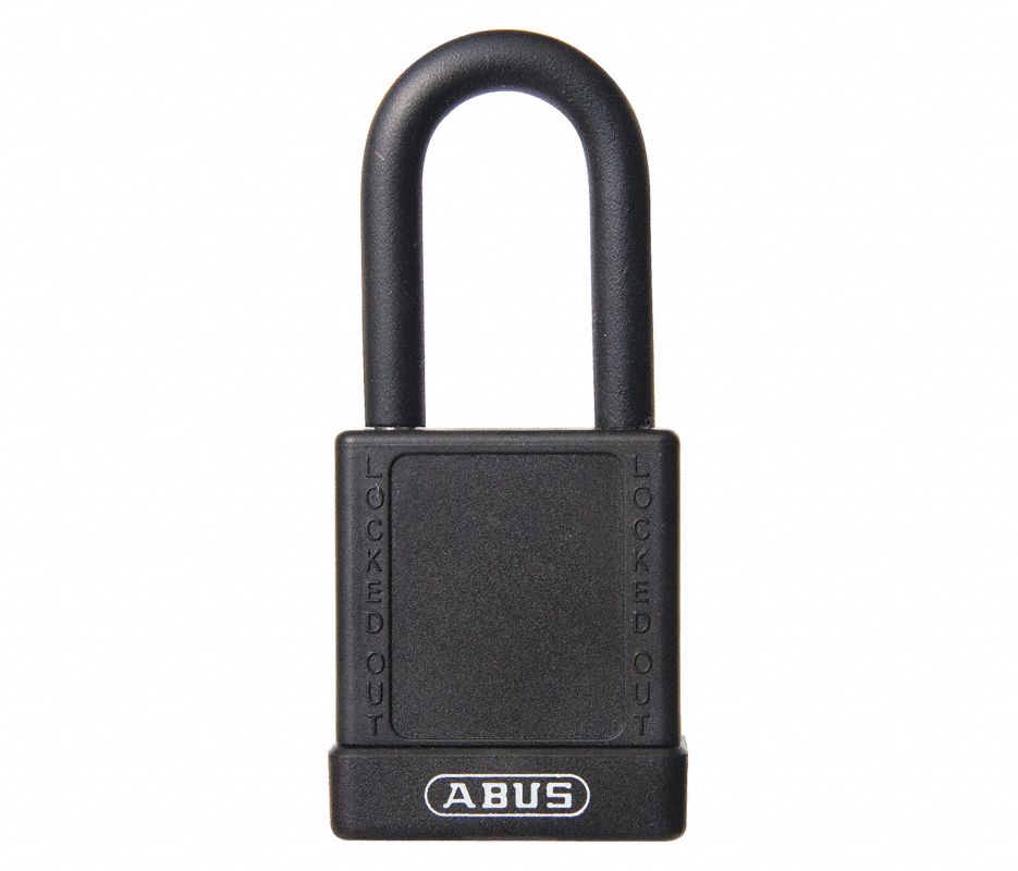 product American Lock&reg; A1107YLW Safety Padlock, Different Key, Yellow, Anodized Aluminum Body, 1/4 in Dia x 3 in H x 25/32 in W Polished Chrome Boron Alloy Steel Shackle, Conductive Conductivity