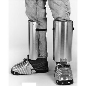 product Ellwood Safety 401-5.5 Combination Foot-Shin Guard With Side Shield, Rubber Toe Clip, Large, Men's, Aluminum Alloy, Silver