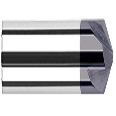 product Titan USA TC88119 864 Double End Chamfer Mill, 5/16 in Dia Cutter Head, 60 deg Included, 2-1/2 in OAL, Solid Carbide, AlTiN Coated