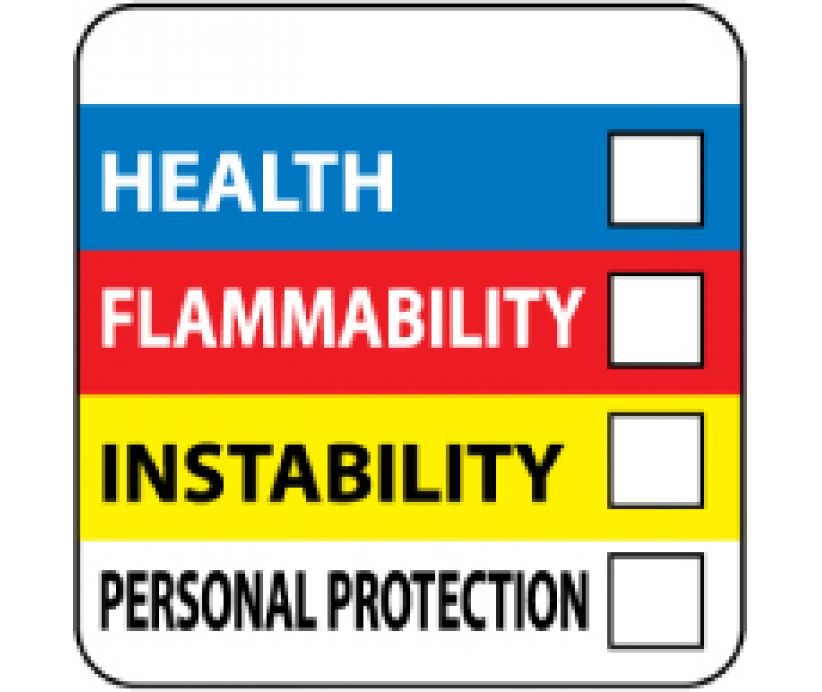 product NMC&trade; GHS2265ALV Secondary Container Label, 2.25 in WD X 3.5 in HT, GHS - Graphic, Black/White/Red/Blue/Yellow, Vinyl