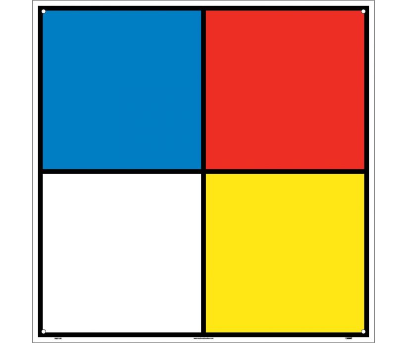 product Brady&reg; 99444 Non-Reflective Square NFR Sign Kit, HEALTH HAZARD SPECIFIC HAZARD FIRE HAZARD INSTABILITY Legend, White, 15 in H x 15 in W, B-946 Vinyl, Self-Adhesive Mount