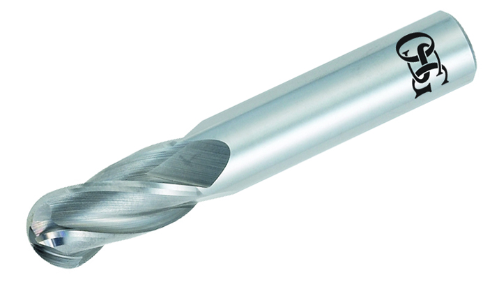 product GARR 04037 190MA Ball End Center Cutting Single End Stub Length End Mill, 1/16 in Dia Cutter, 1/8 in Length of Cut, 4 Flutes, 1/8 in Dia Shank, 1-1/2 in OAL, TiALN Coated