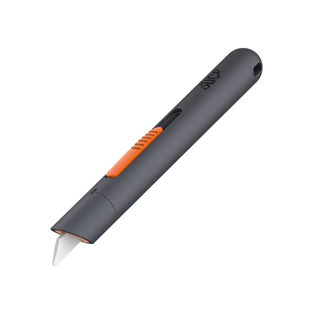 product Slice&trade; 10512 Auto-Retractable Pen Cutter, 1.31 X 0.26 X 0.05 in Blade, Ceramic Blade, Plastic Handle, Non-Sparking