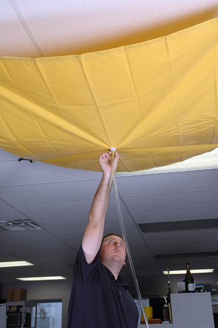product UltraTech 1790 Ultra-Drip Diverter, Roof, 20 ft L, 20 ft W, Vinyl Fabric, Yellow