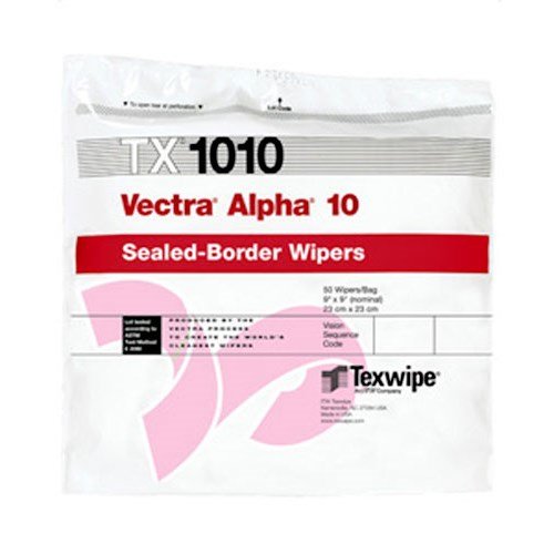 product Texwipe&reg; TX1009 AlphaWipe® 9 X 9 in Cleanroom Wipe, Dry, Synthetic Fiber