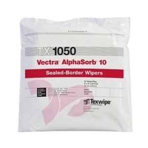 product Texwipe® TX1045 TechniSat® Cleanroom Wipe, Pre-Wetted, 6 X 8 in, 45/55 Polyester/Cellulose