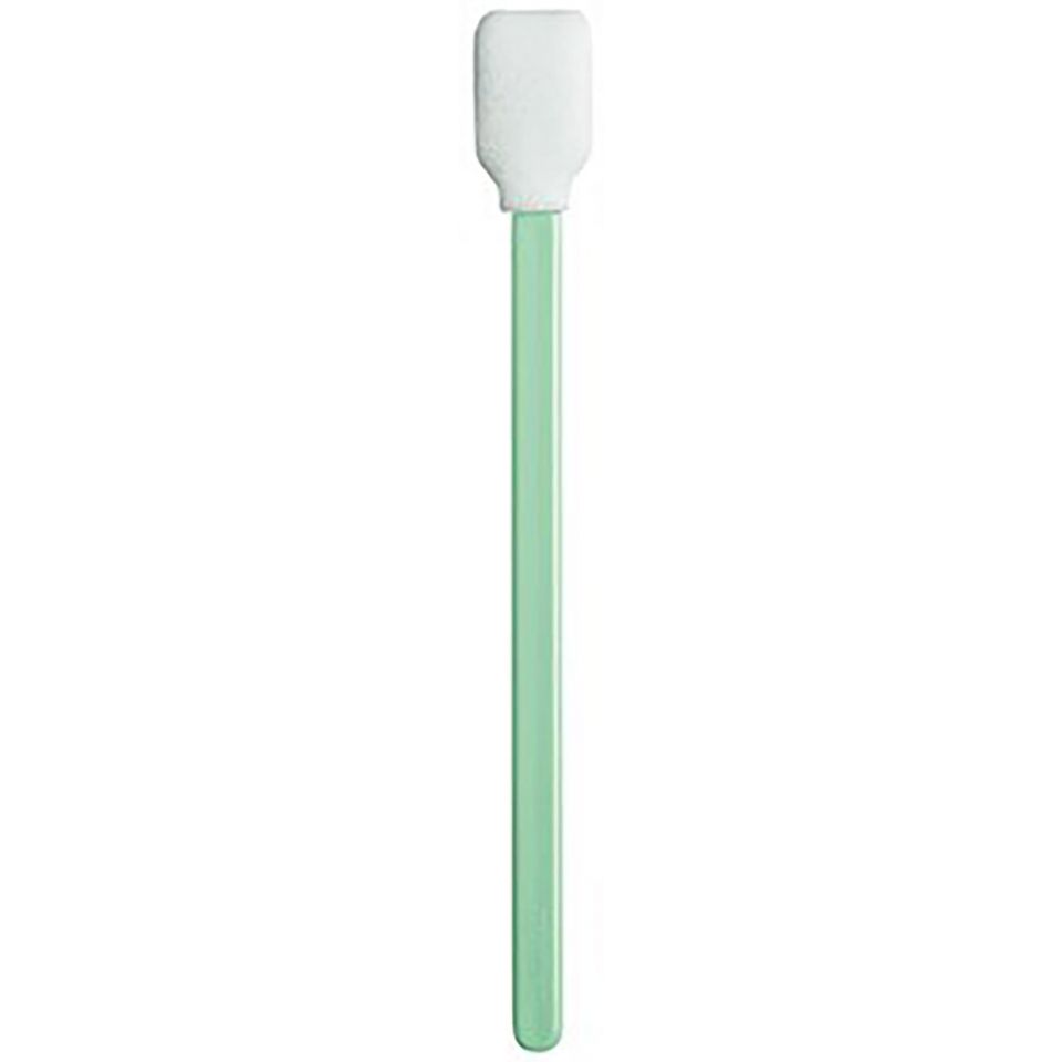 product Texwipe® TX710A CleanFoam® Large Flexible Head Cleanroom Swab, 4.45 in, White Head, Light Green Handle, Polyurethane Foam Head, Polypropylene Handle
