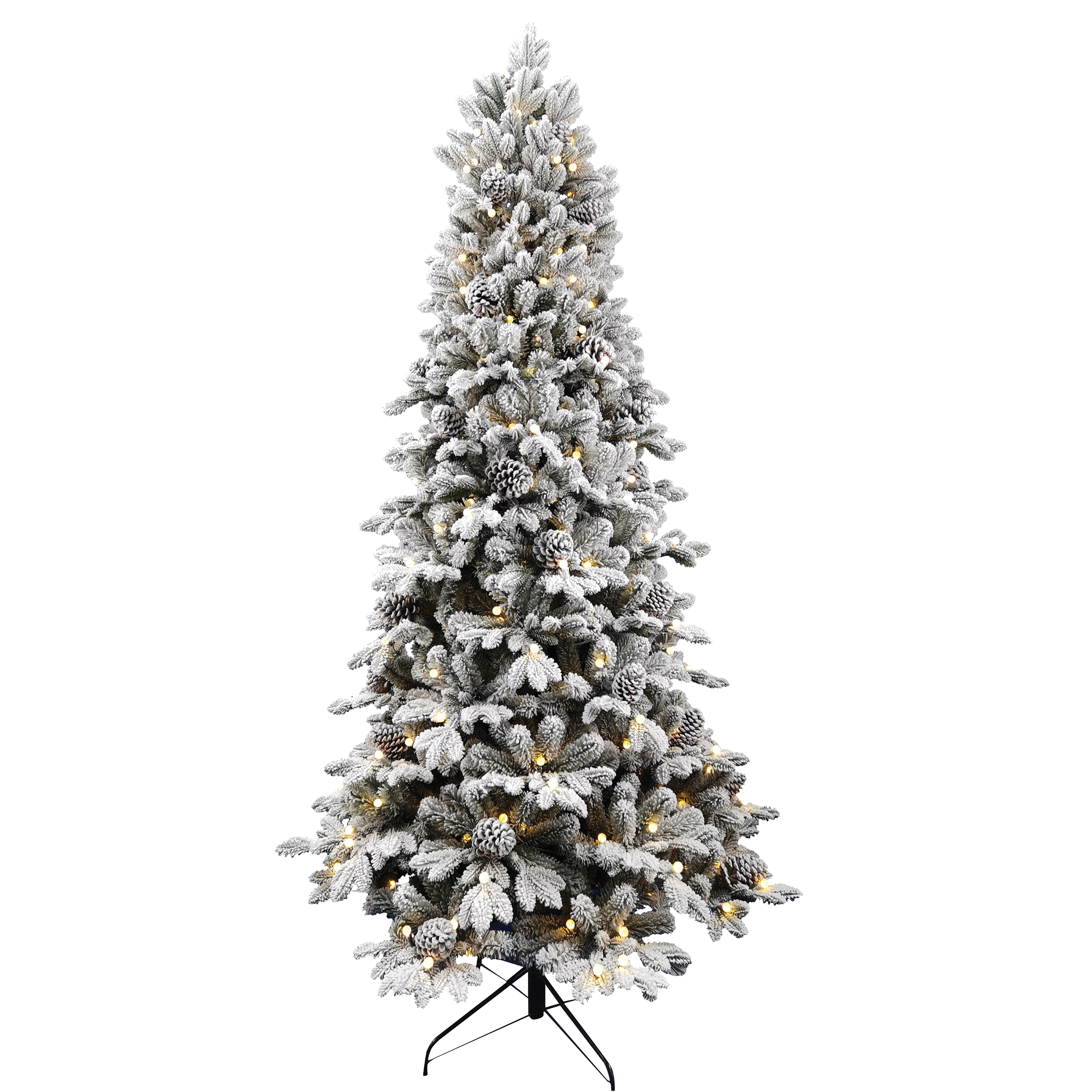 33976 Christmas Tree, 7.5 ft H, Spruce Tree Family, LE 2 Fusible, Mini Light Bulb, Warm White Light
