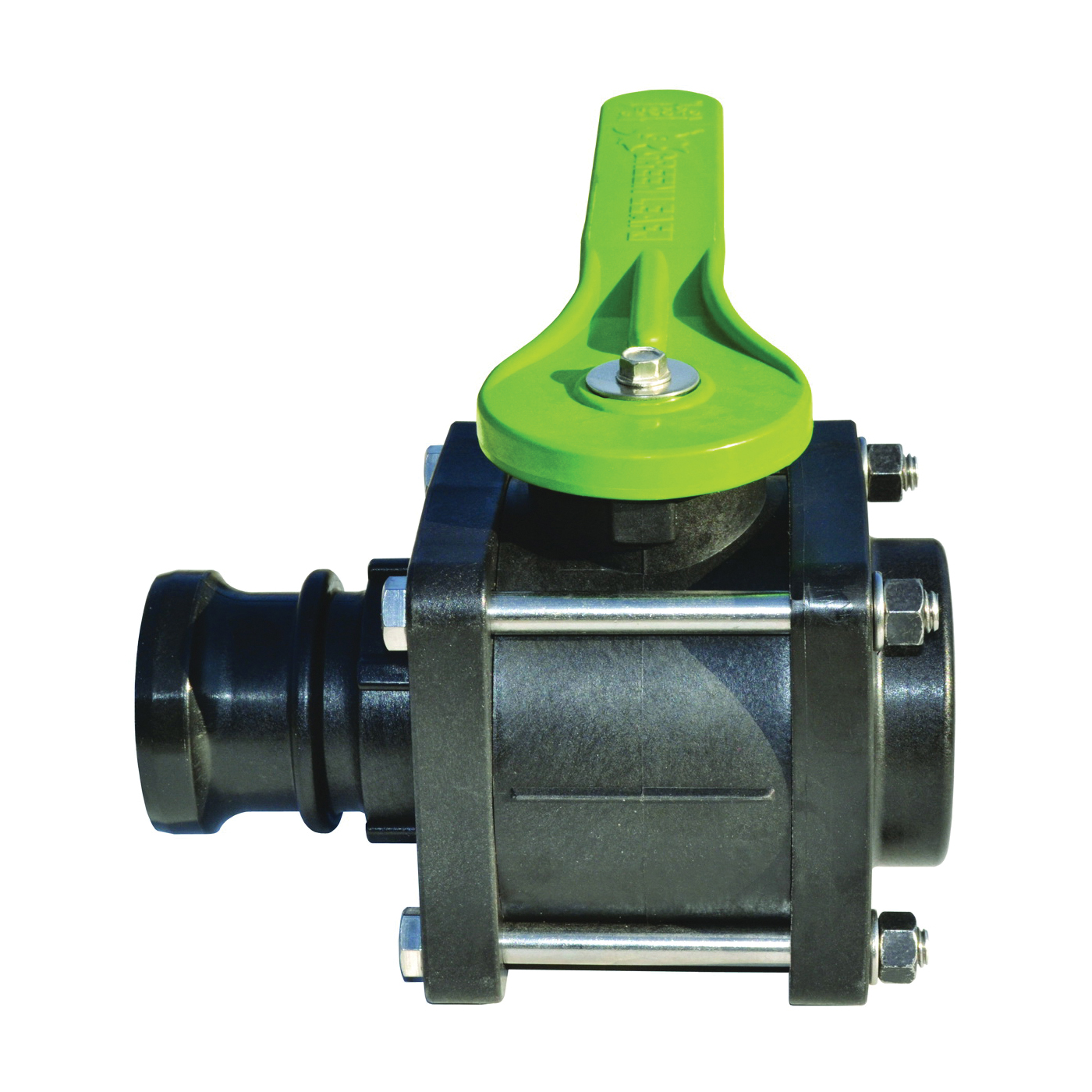 VF204FP Ball Valve, 2 x 2 in Connection, Female NPT x Male, 125 psi Pressure, Manual Actuator, Polypropylene Body
