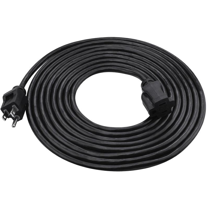 OR502615 Extension Cord, 16/3 AWG Cable, 15 ft L, 13 A, Black