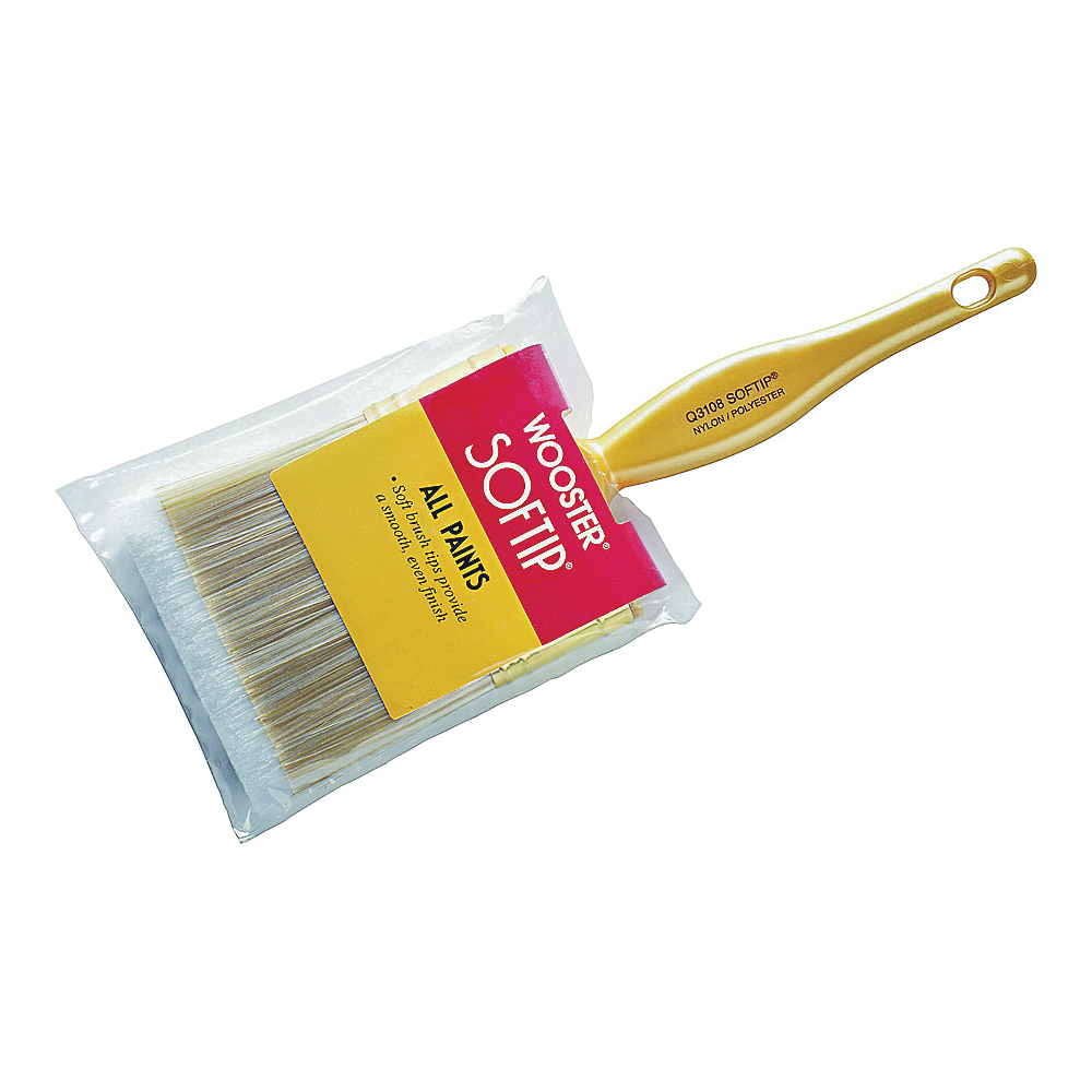 Q3108-2 Paint Brush, 2 in W, 2-7/16 in L Bristle, Nylon/Polyester Bristle, Beaver Tail Handle
