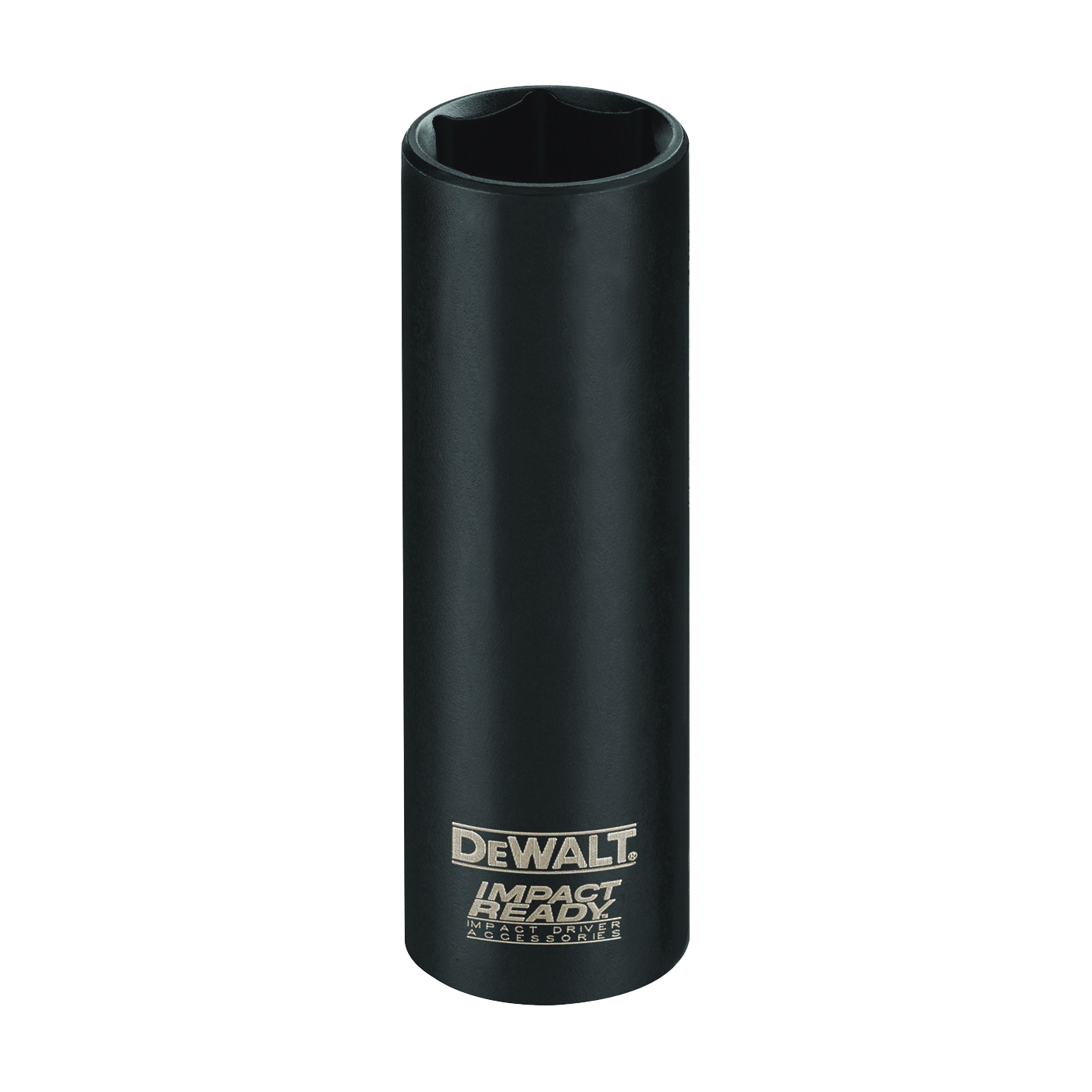 IMPACT READY DW22862 Impact Socket, 1/2 in Socket, 1/2 in Drive, Square Drive, 6-Point, Steel, Black Oxide