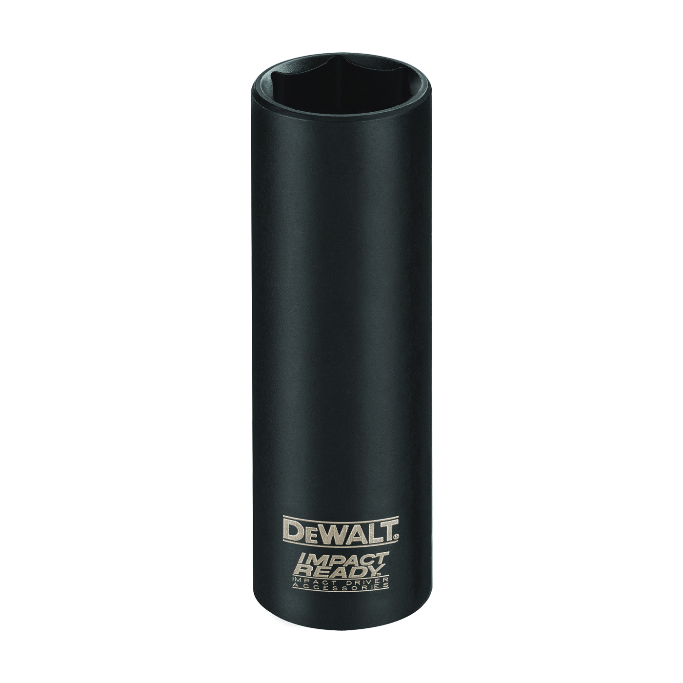 IMPACT READY DW2290 Impact Socket, 3/4 in Socket, 3/8 in Drive, Square Drive, 6-Point, Steel, Black Oxide