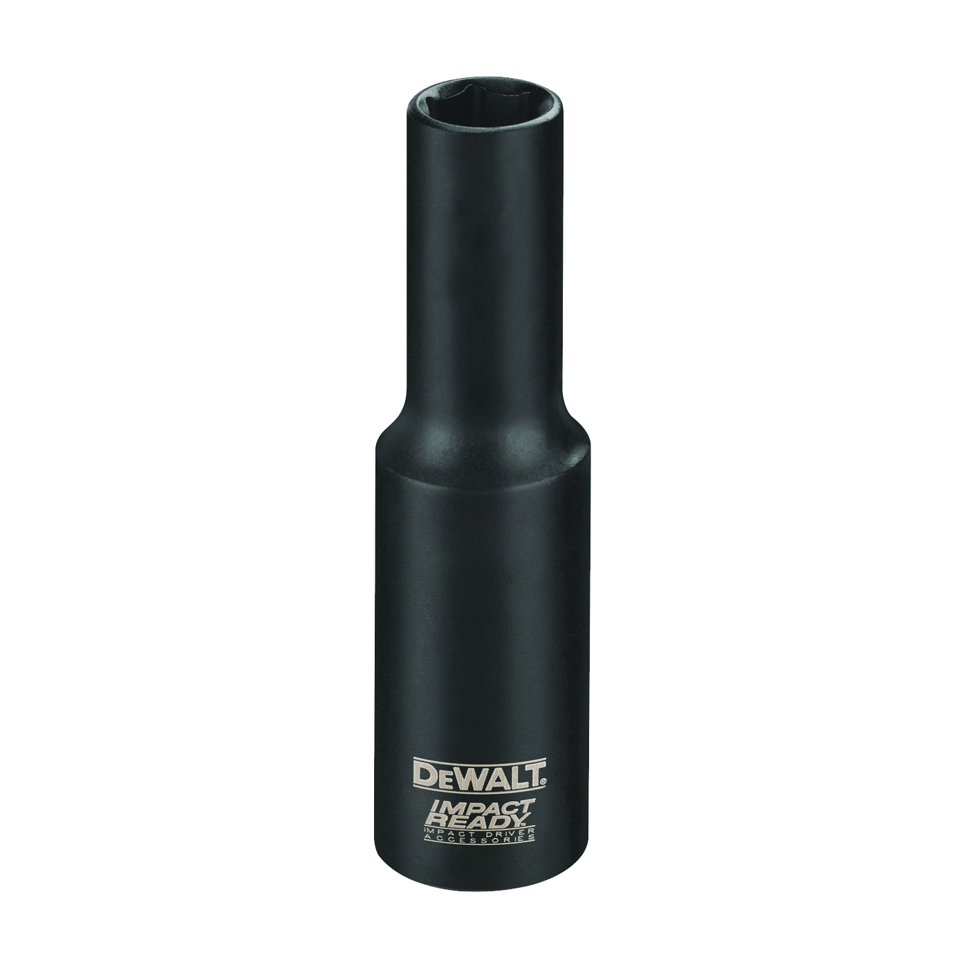 IMPACT READY DW2293 Impact Socket, 15/16 in Socket, 3/8 in Drive, Square Drive, 6-Point, Steel, Black Oxide