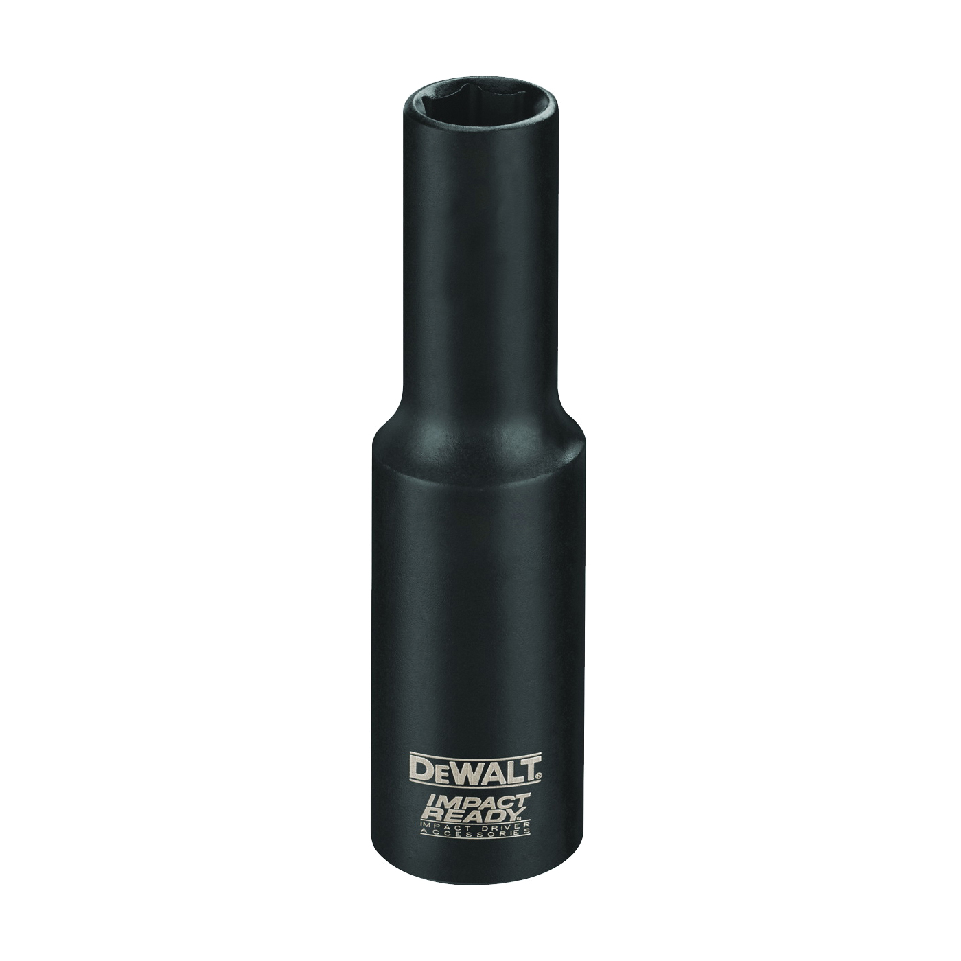 DeWALT IMPACT READY DW22942 Impact Socket, 1 in Socket, 1/2 in Drive, Square Drive, 6-Point, Steel, Black Oxide