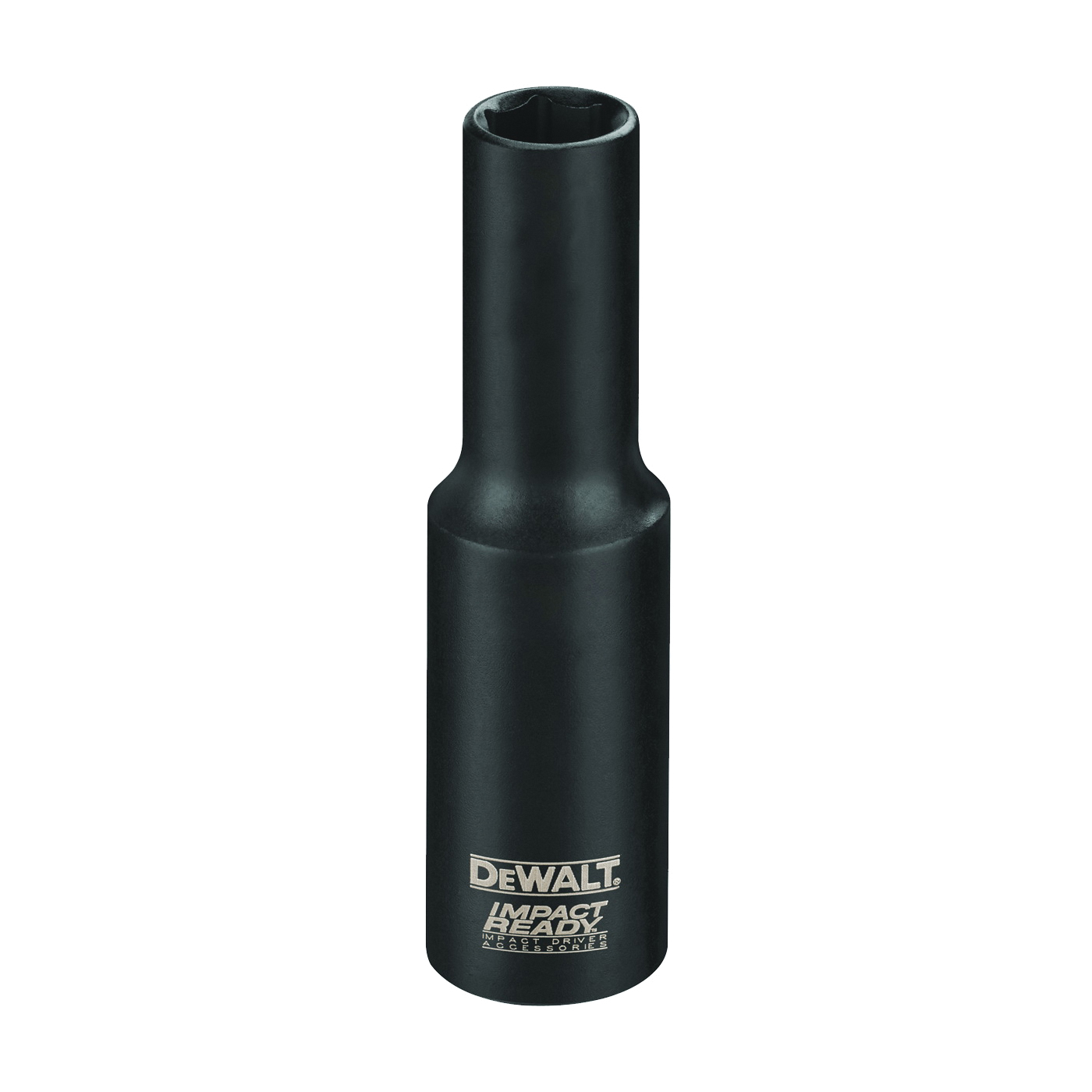 DeWALT IMPACT READY DW22952 Impact Socket, 1-1/16 in Socket, 1/2 in Drive, Square Drive, 6-Point, Steel, Black Oxide