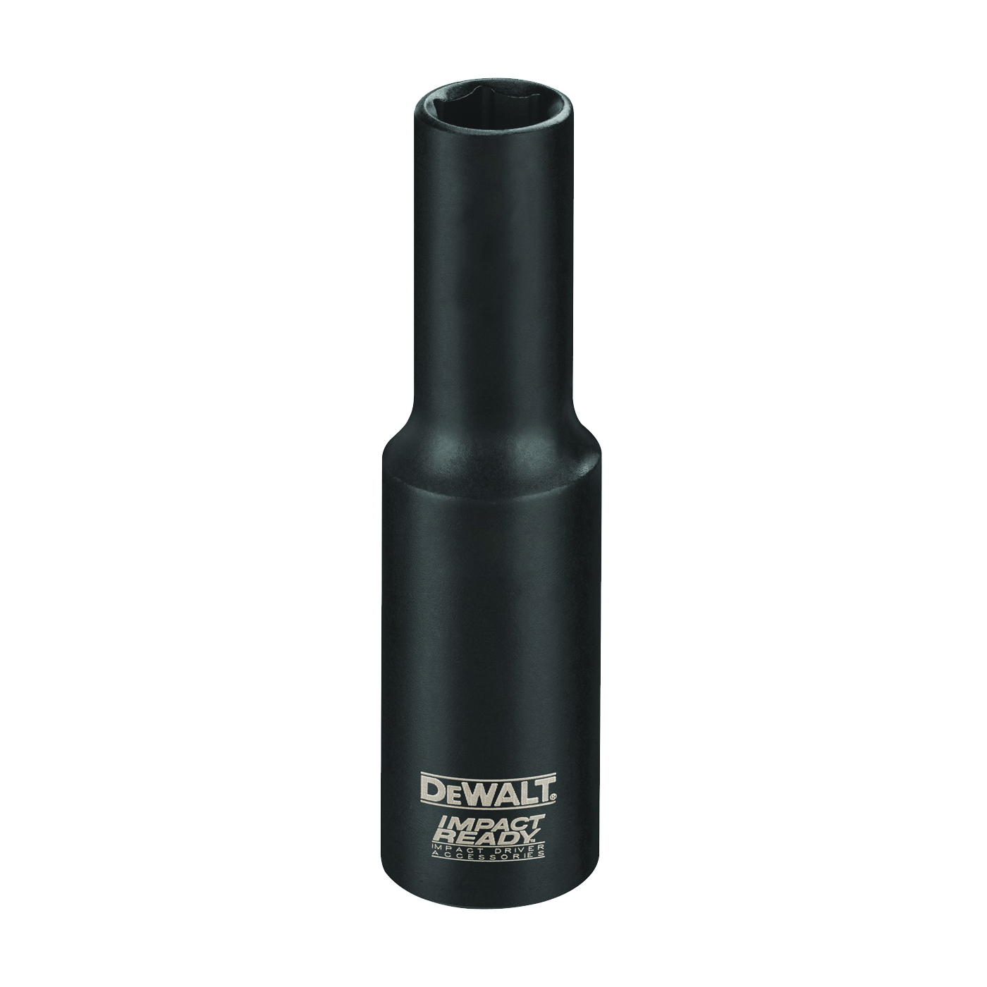 DeWALT IMPACT READY DW22962 Impact Socket, 1-1/8 in Socket, 1/2 in Drive, Square Drive, 6-Point, Steel, Black Oxide