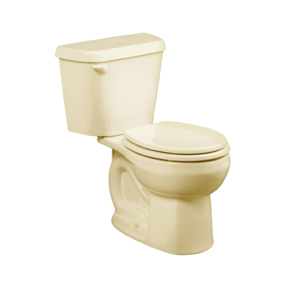 American Standard Colony 751DA101.021 Complete Toilet, Round Bowl, 1.28 gpf Flush, 12 in Rough-In, 15 in H Rim, Bone