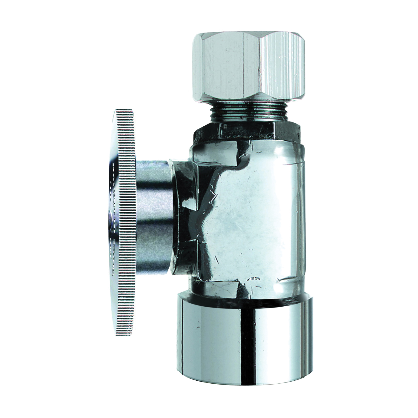 PP53-1PCLF Shut-Off Valve, 1/2 x 1/2 in Connection, FIP x Compression, Brass Body