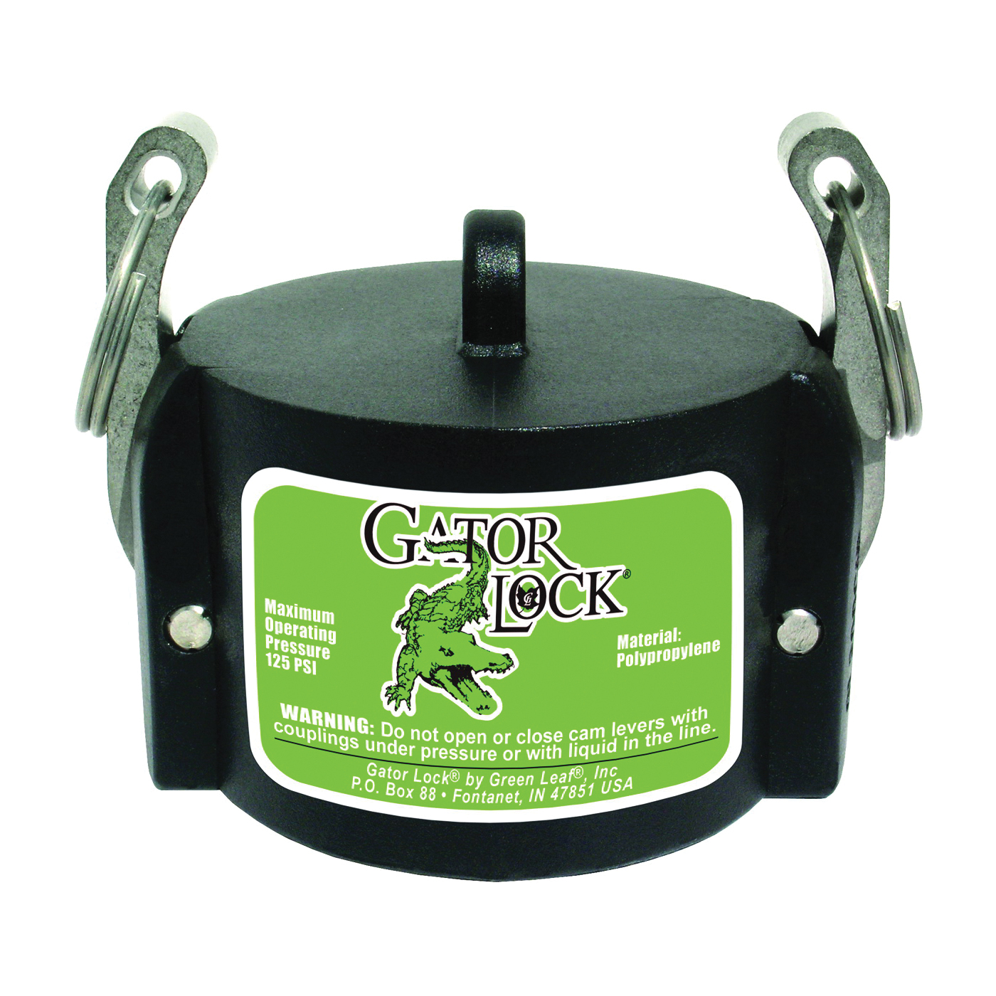 GLP150CAPNL Cam Lock Cap, 1-1/2 in, Male, 125 psi Pressure Class, Polypropylene