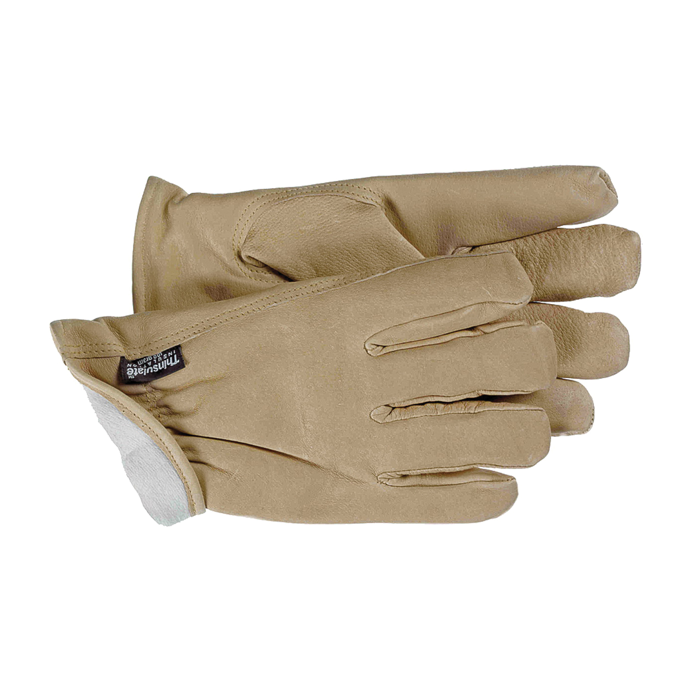 7191L Driver Gloves, L, Keystone Thumb, Open, Shirred Elastic Back Cuff, Pigskin Leather, Tan