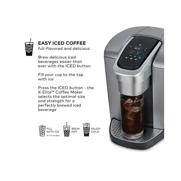 KEURIG 5000197492 Single Serve Coffee Maker, 75 oz Capacity, 110 W, Plastic, Silver - 5