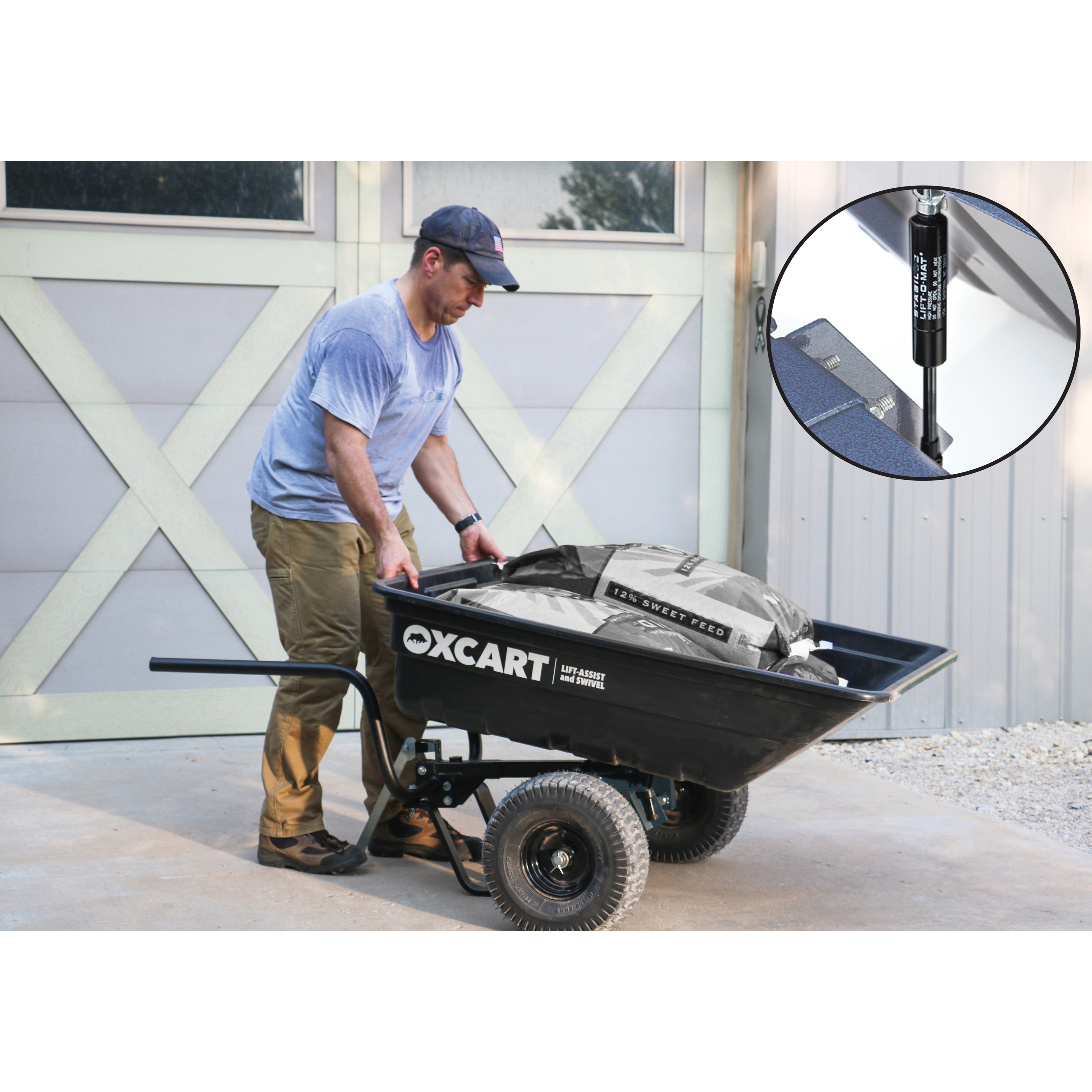 OXCART PRODUCTS GTM0202 Wheelbarrow Conversion Kit, Steel - 2
