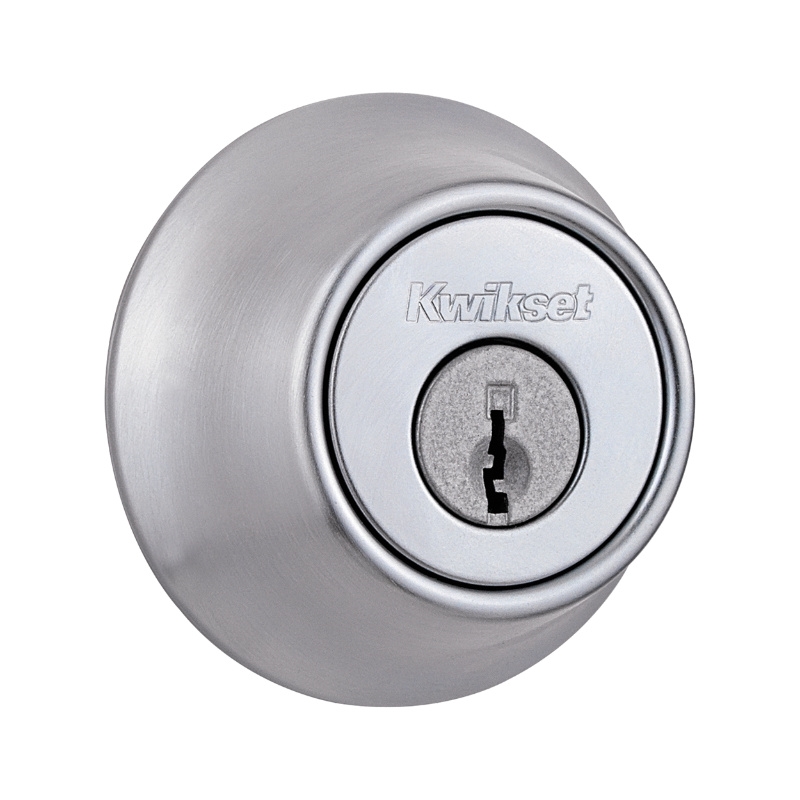 660 26D RCAL RCS Deadbolt, Metal, Satin Chrome, 2-3/8, 2-3/4 in Backset, K3 Keyway, 1-3/4 to 1-3/8 in Thick Door