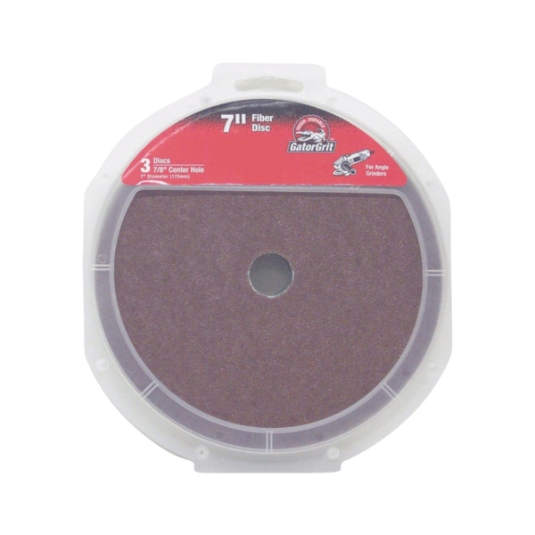3082 Fiber Disc, 7 in Dia, 50 Grit, Coarse, Aluminum Oxide Abrasive, Fiber Backing