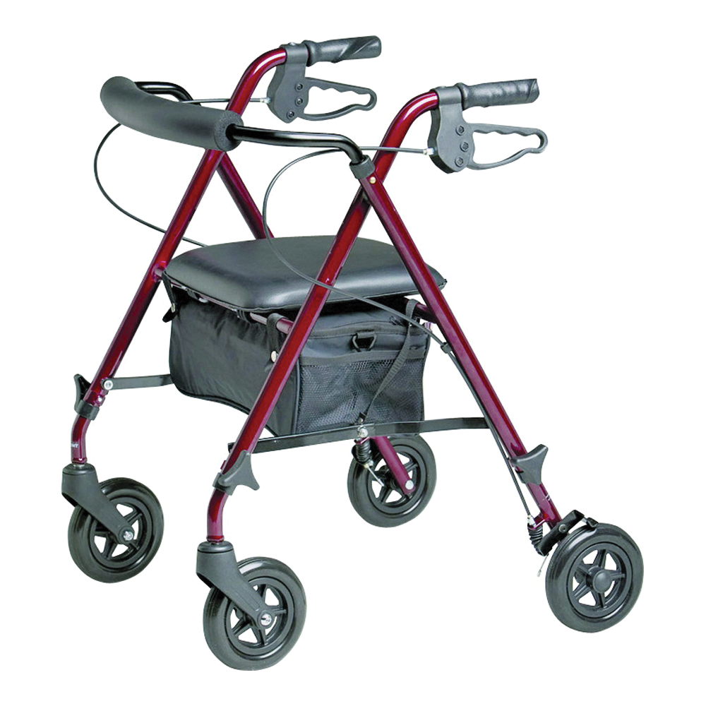 MDS86825SLR Rollator, 29-1/2 to 36 in H, Burgundy