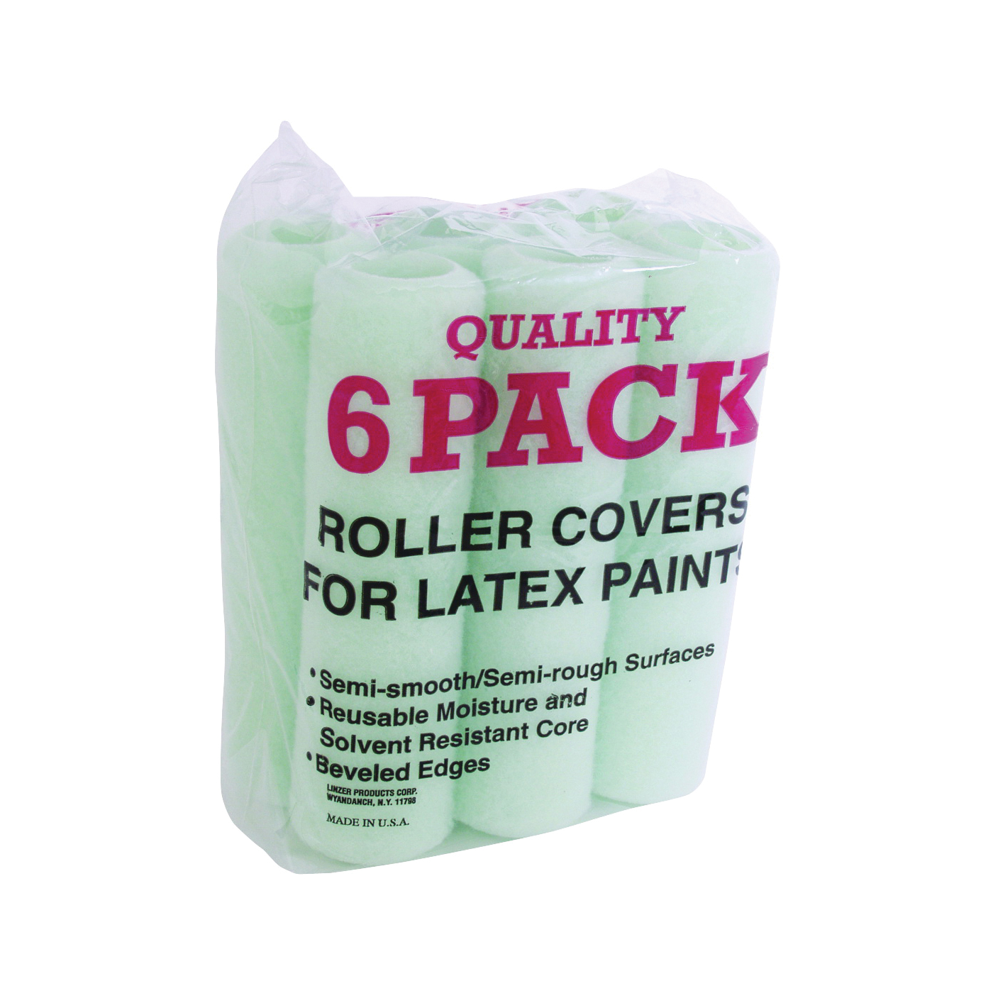 Linzer RC 139 Paint Roller Cover, 3/8 in Thick Nap, 9 in L, Polyester Cover