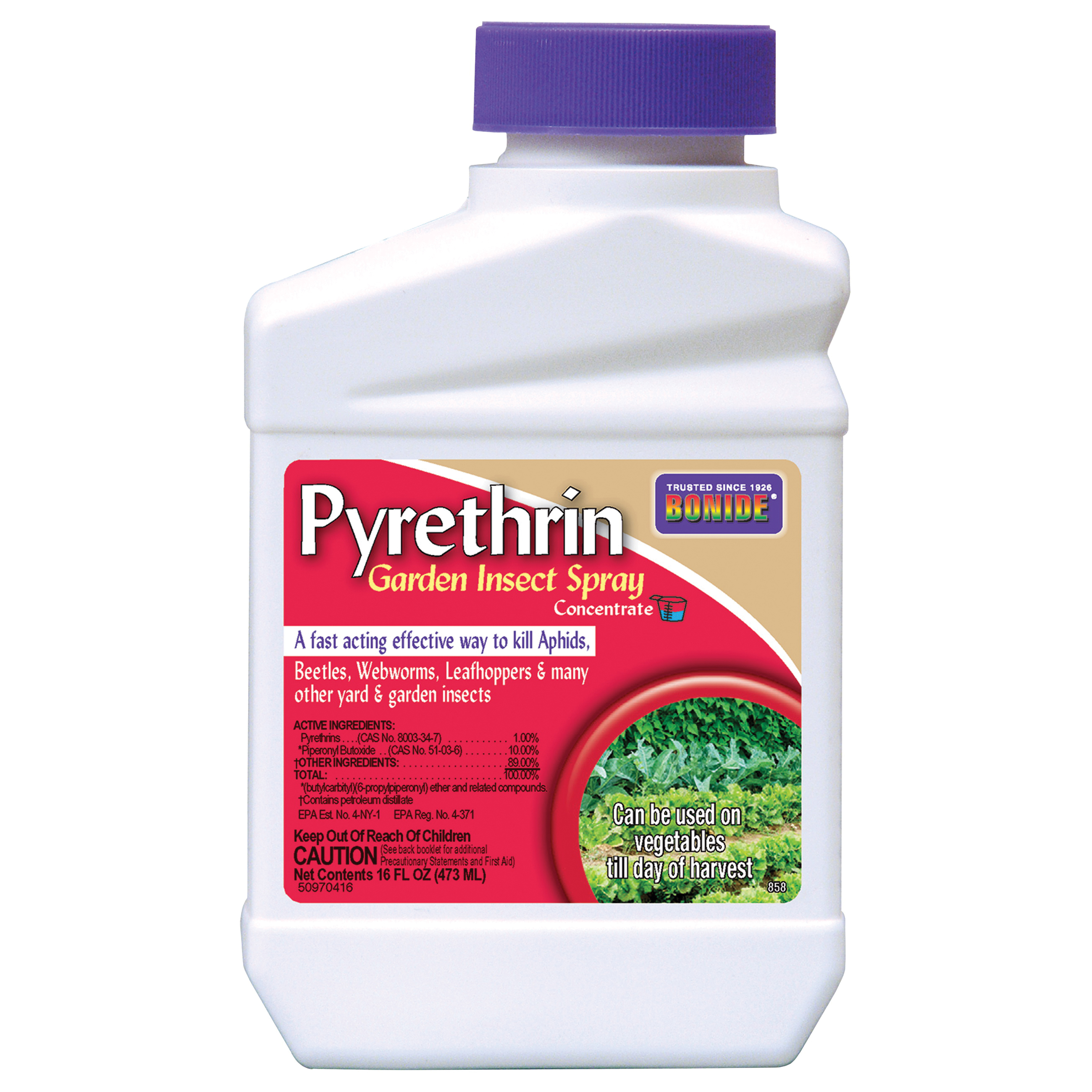 Bonide 858 Pyrethrin Garden Insect Spray, Liquid, Spray Application, 1 pt Bottle - 1