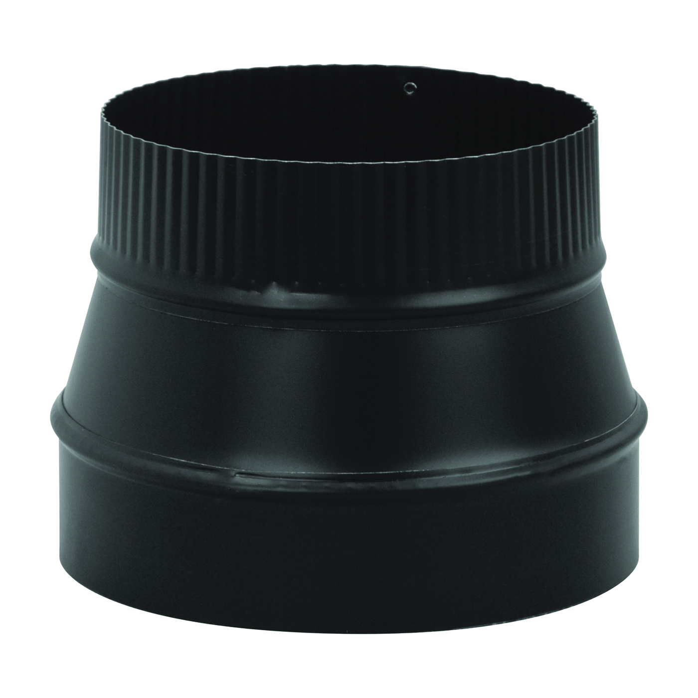 Imperial BM0075 Stove Pipe Reducer, 6 x 5 in, Crimp, 24 ga Thick Wall, Black, Matte - 1