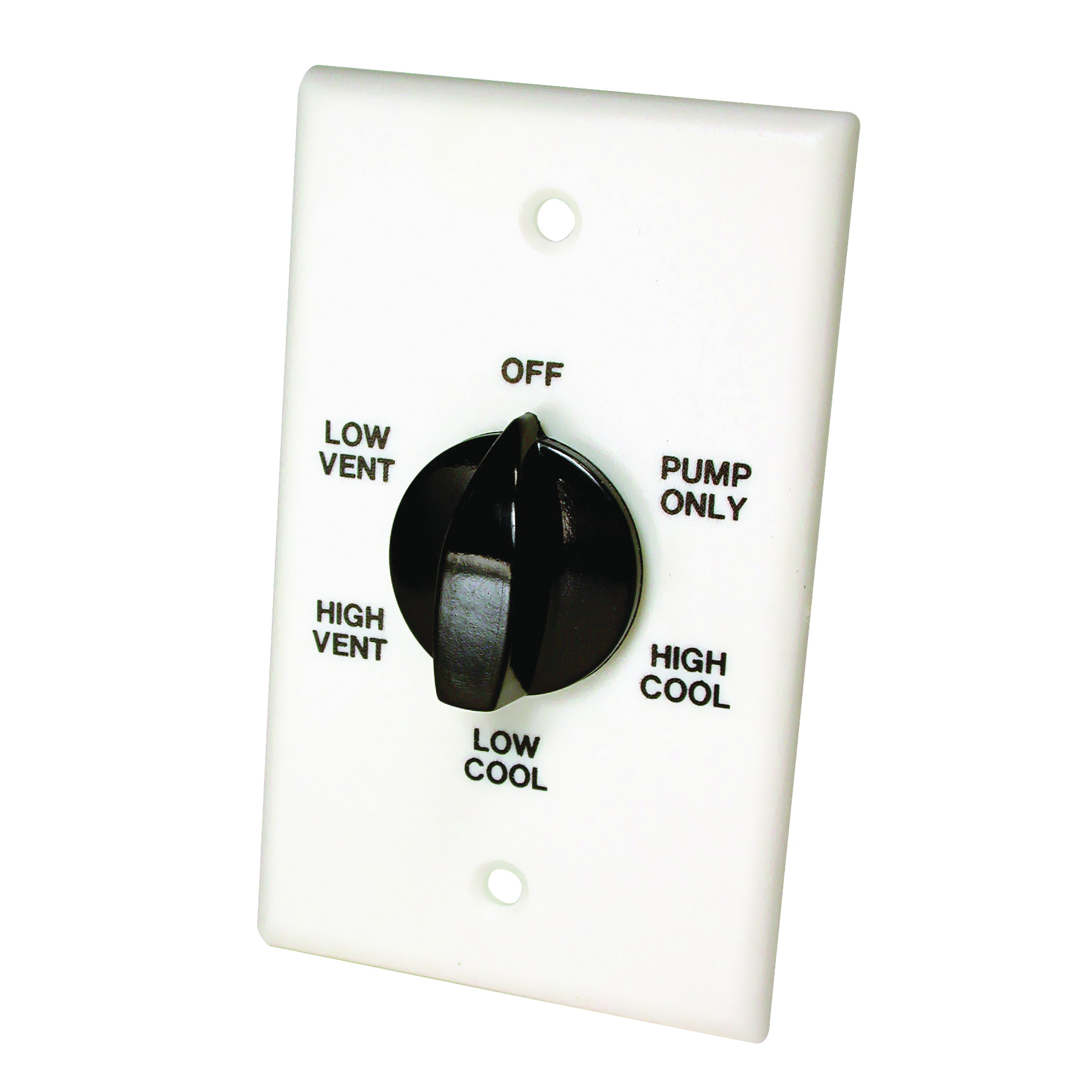 7112 Wall Switch, 2-Speed, Plastic, White, For: Evaporative Cooler Purge Systems