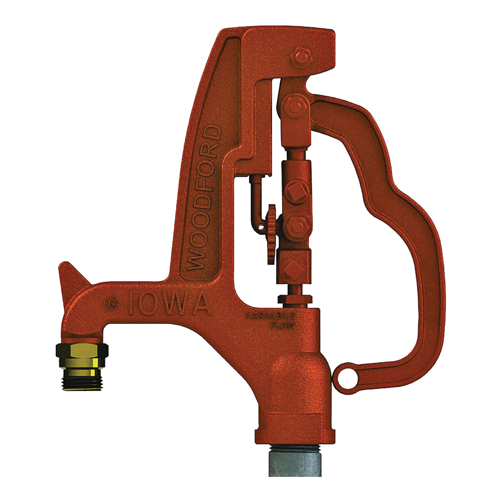 IOWA Series Y34-3 Yard Hydrant, 72-1/2 in OAL, 3/4 in Inlet, 1 in Outlet, 125 psi Pressure