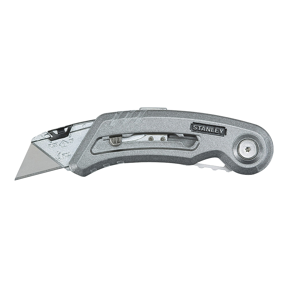 10-813 Utility Knife, 2-7/16 in L Blade, 2 in W Blade, Carbon Steel Blade, Ergonomic Handle, Gray Handle