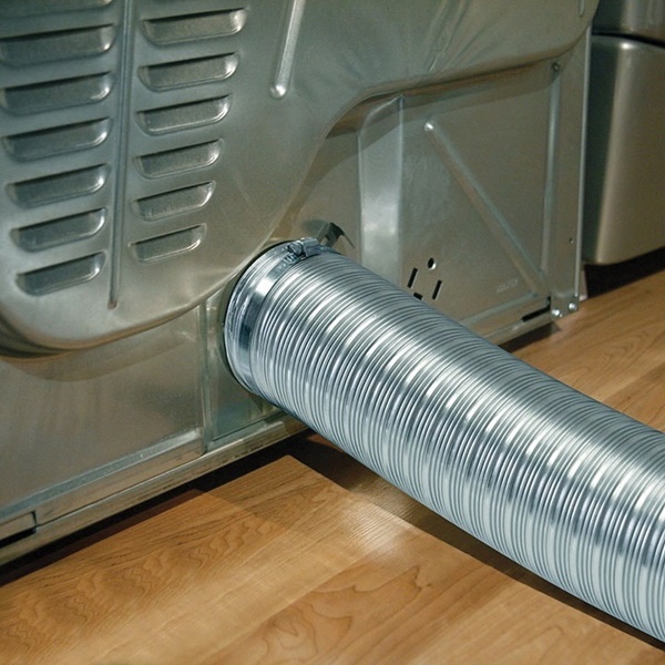 Dundas Jafine MFX48ULXZW Semi-Rigid Duct, 4 in Dia, 8 ft L, Aluminum, 16/PK - 4