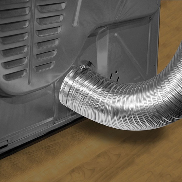 Dundas Jafine MFX48ULXZW Semi-Rigid Duct, 4 in Dia, 8 ft L, Aluminum, 16/PK - 5