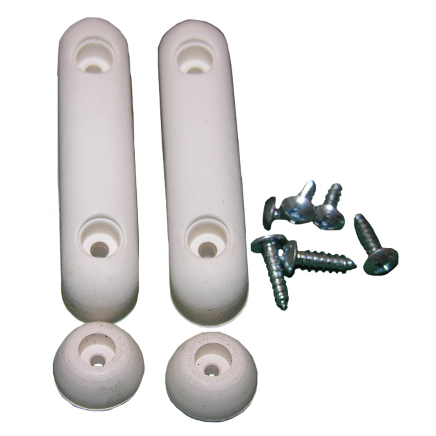 Lasco 02-3241 Seat Bumper Set, Rubber, White