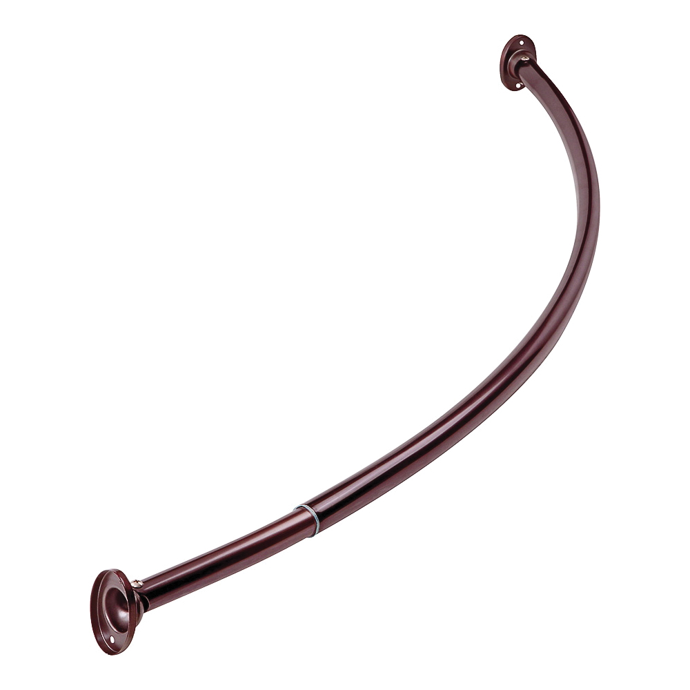 SD-CSR-VB Shower Curtain Rod, 13-1/2 lb, 52 to 72 in L Adjustable, 1 in Dia Rod, Steel, Venetian Bronze