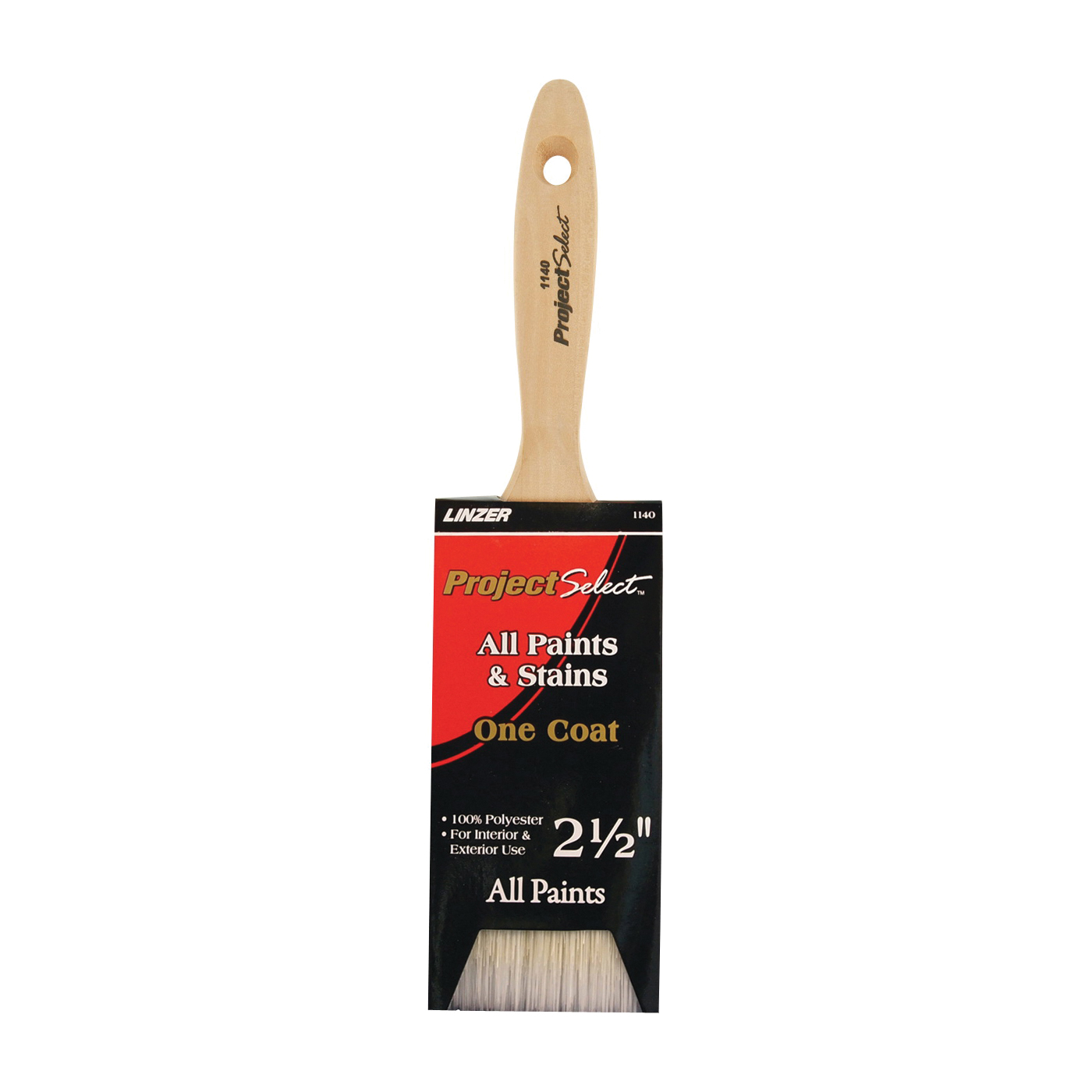 WC 1140-2.5 Paint Brush, 2-1/2 in W, 3 in L Bristle, Varnish Handle