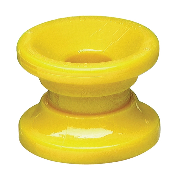 Zareba ICDY-Z/DC10 Donut Corner Insulator, 14 ga Fence Wire, Polyrope/Polytape, Polycarbonate, Yellow - 1