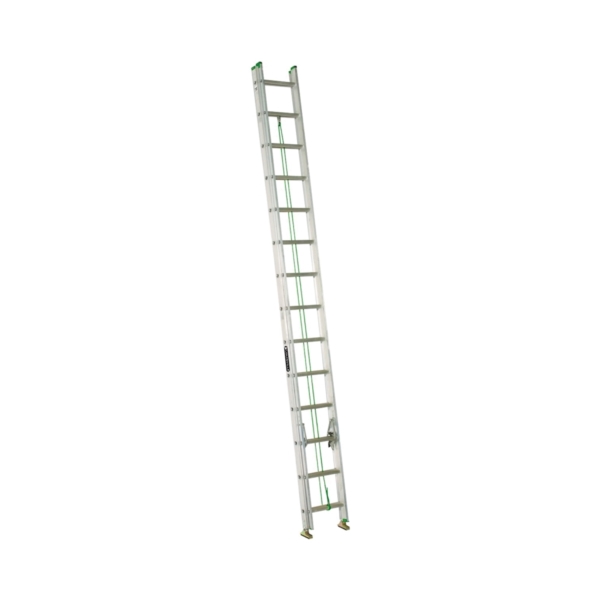 AE4228PG Extension Ladder, 225 lb, Aluminum, 28-Step, 1-1/2 in D Step