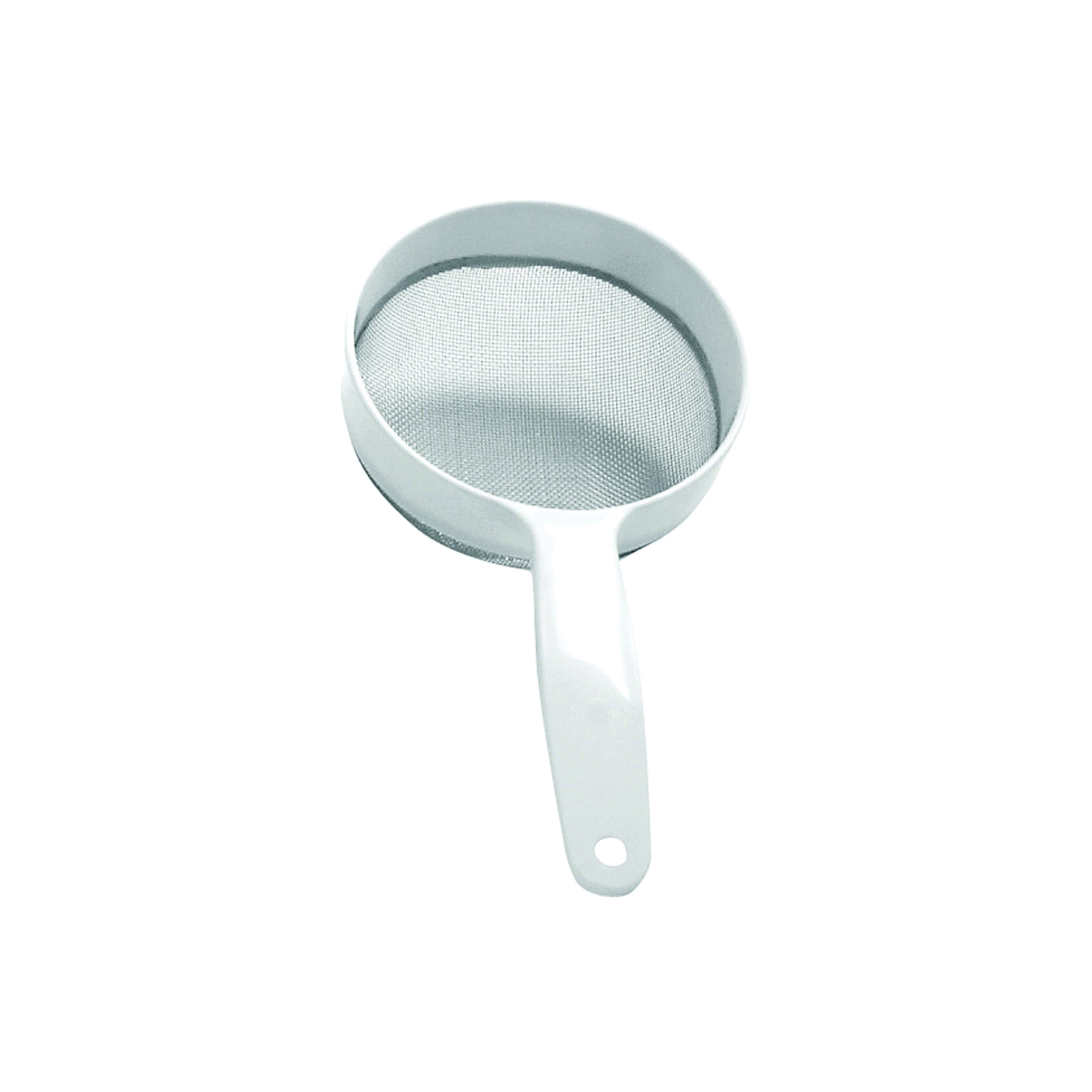 Norpro 2135 Strainer, Stainless Steel, 5 in Dia, Plastic Handle - 1