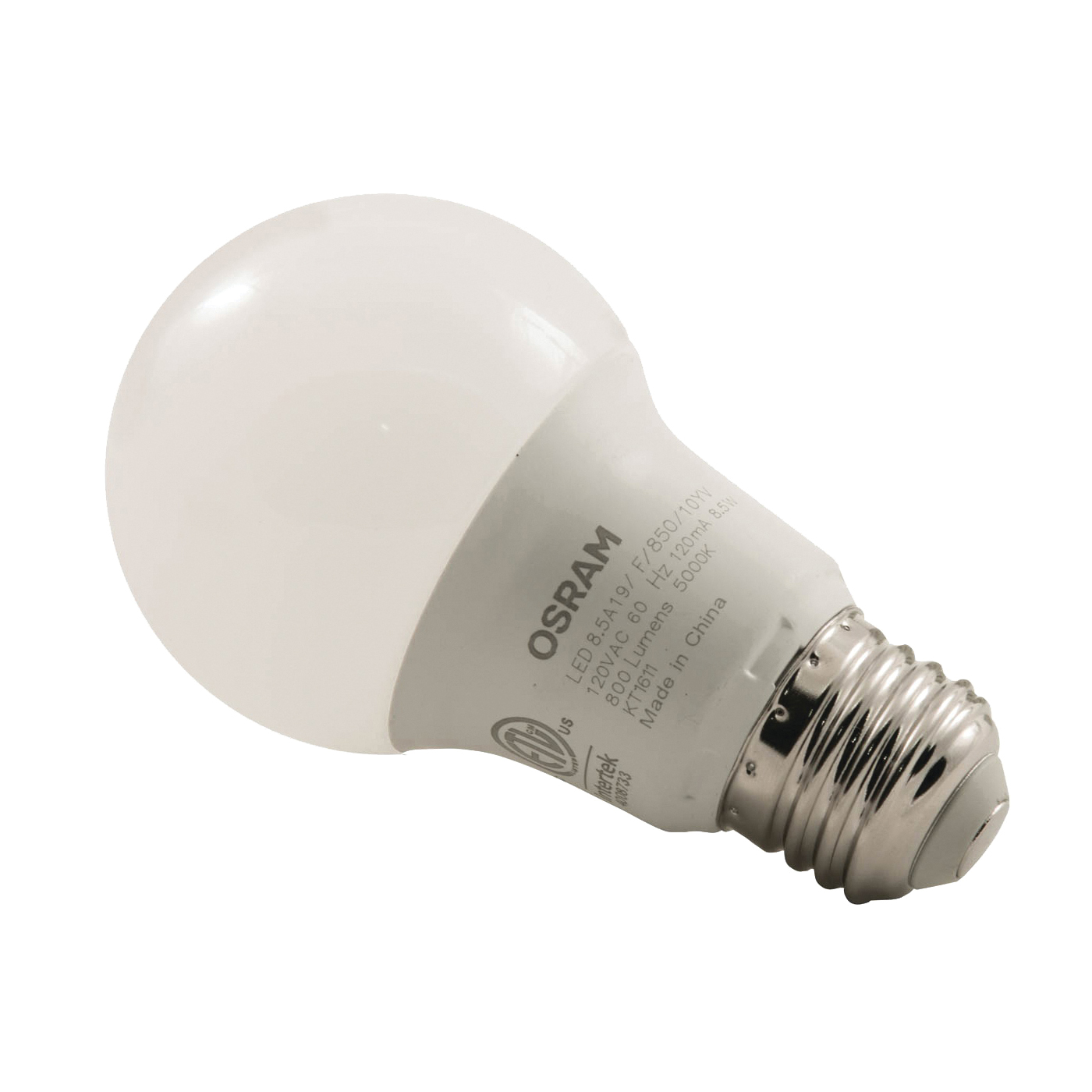 79284 LED Bulb, General Purpose, A19 Lamp, 60 W Equivalent, E26 Lamp Base, Frosted, Bright White Light
