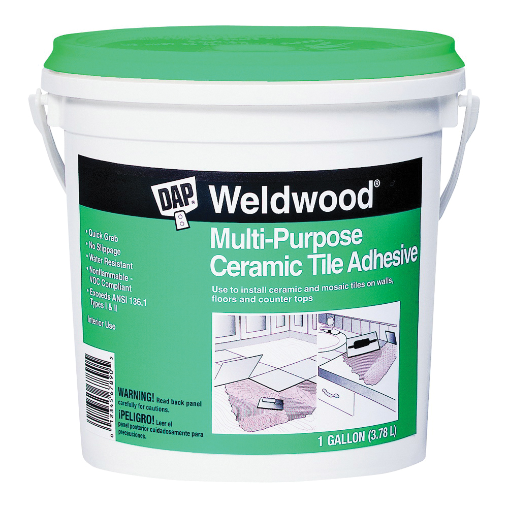 25192 Ceramic Adhesive, White, 1 gal Tub