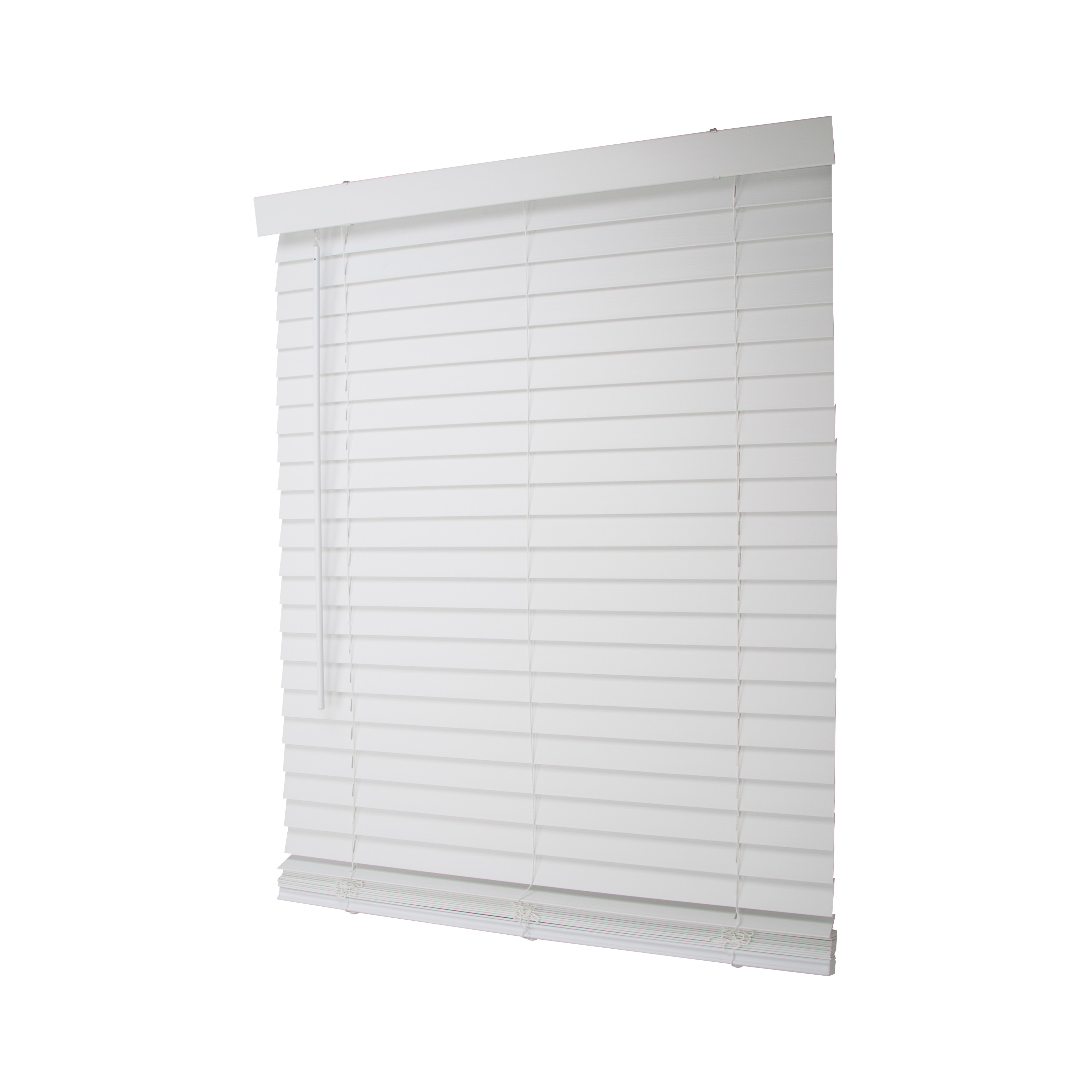 FWMB-16 Blind, 64 in L, 36 in W, Faux Wood, White