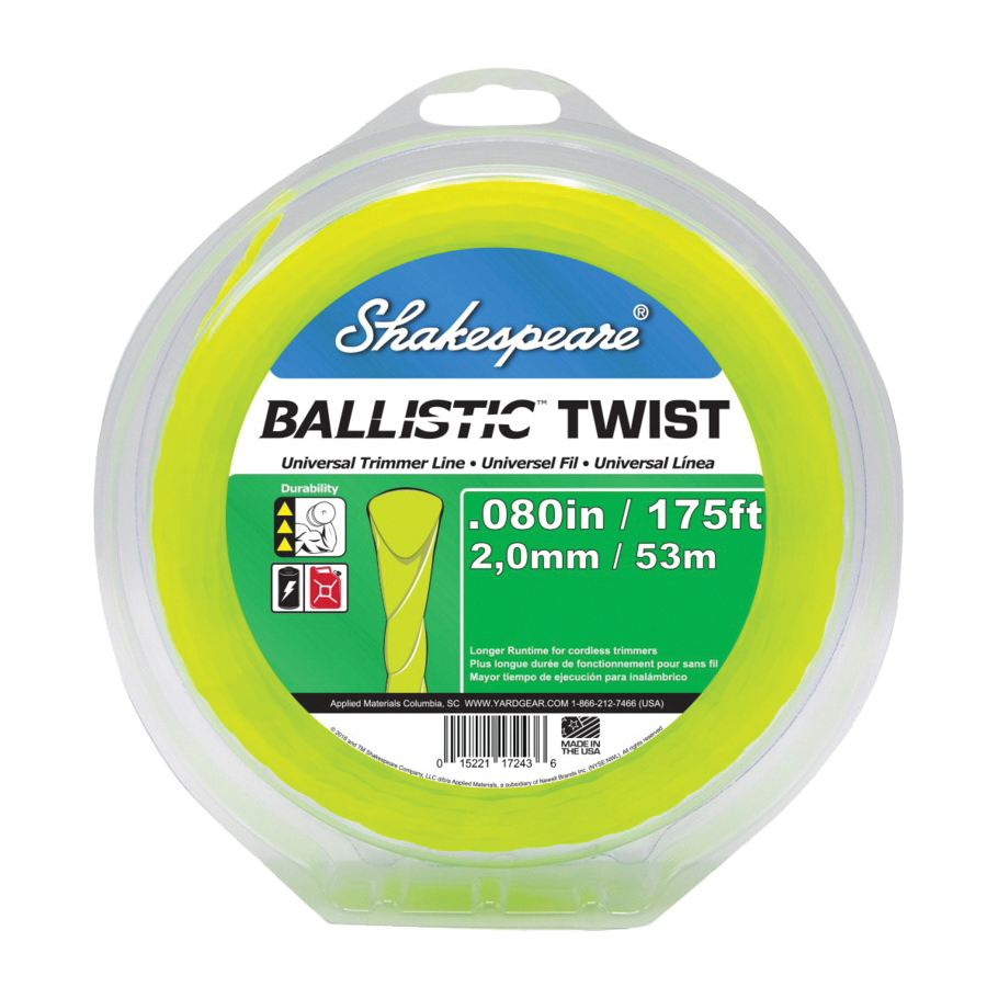Ballistic 17243 Trimmer Twist Line, 0.08 in Dia, 175 ft L