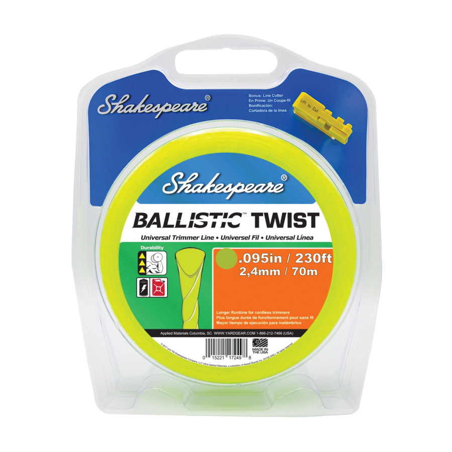 Ballistic 17249 Trimmer Twist Line, 0.095 in Dia, 230 ft L