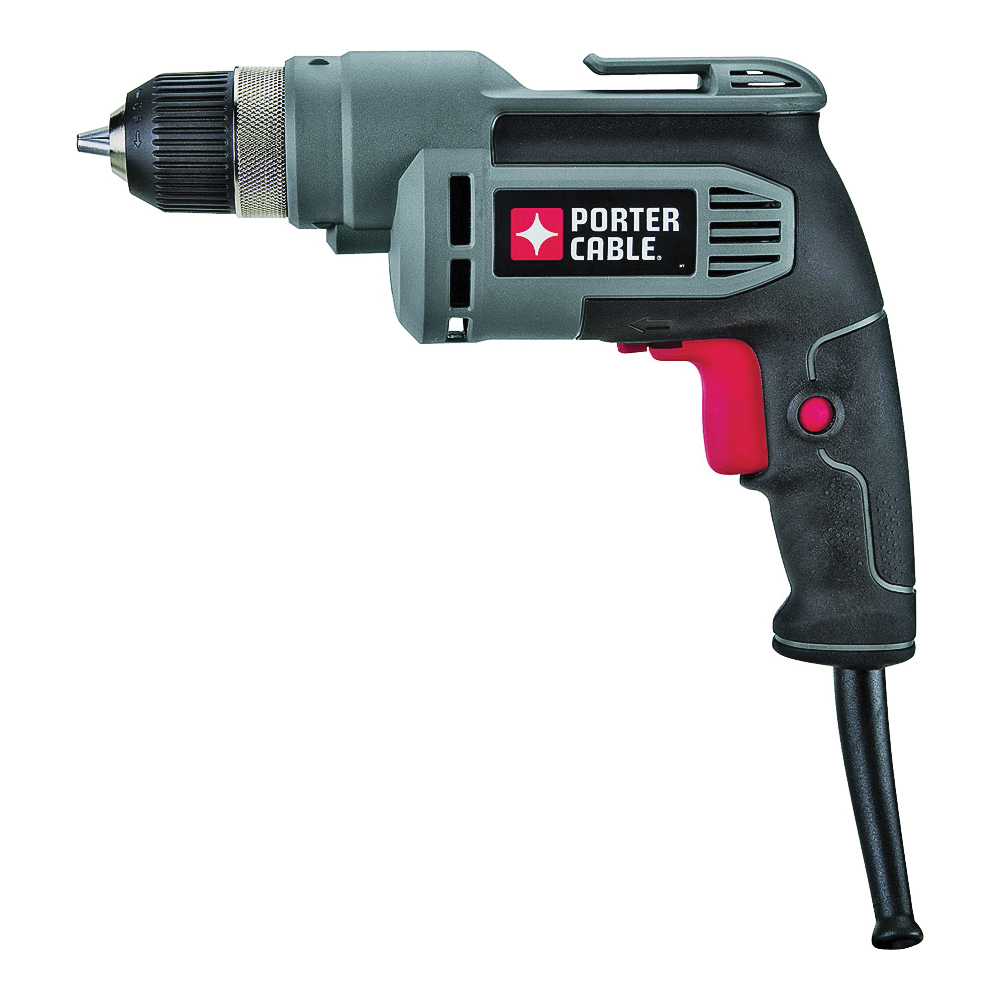 PORTER-CABLE PC600D Electric Drill, 6.5 A, 3/8 in Chuck, Keyless Chuck, 6 ft L Cord - 1